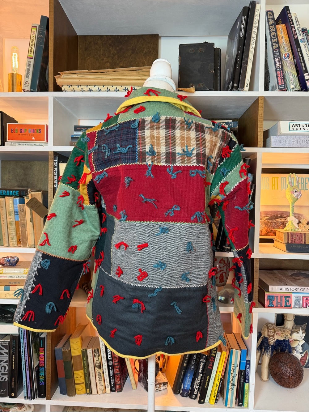 Bode Patchwork Multi-Color Jacket with Red Accents - Picture 4 of 6